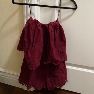 H&M Maroon Romper